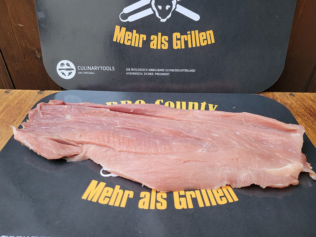 Schweinefilet aufgeschnitten