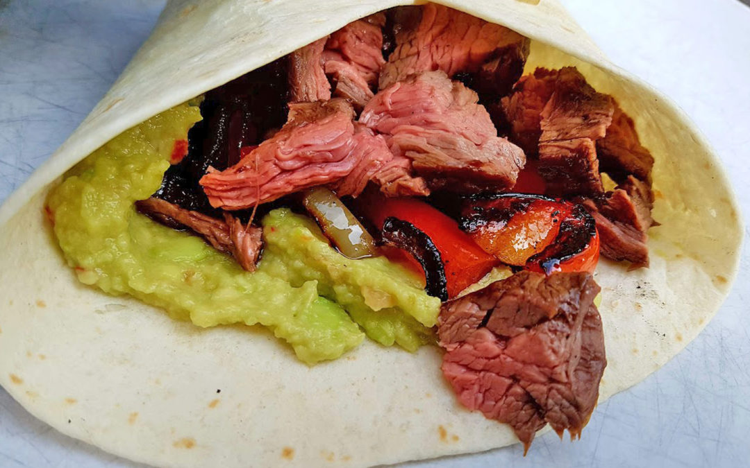 Skirt Steak Wrap with Guacamole