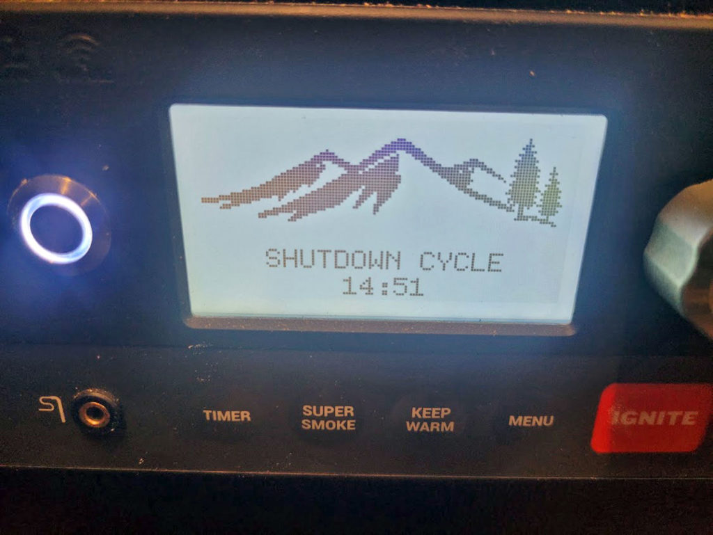 BBQ County Pelletgrill Shutdown Cycle