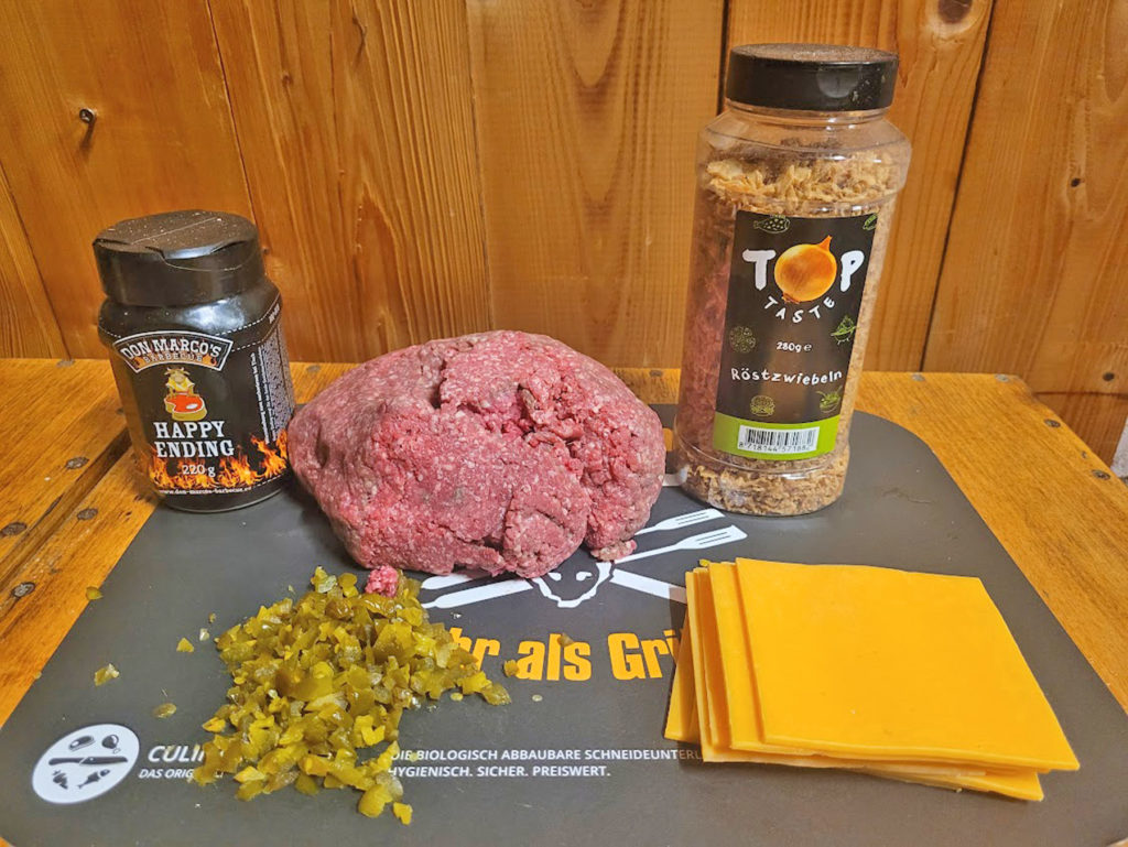 BBQ County Chili Cheese Burger Zutaten