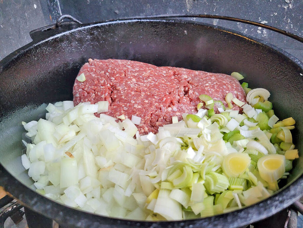 BBQ County Shepherd´s Pie anbraten